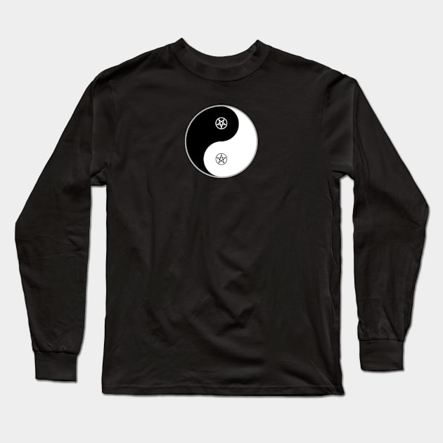 Yin & Yang - Pentagrams Long Sleeve T-Shirt by RainingSpiders